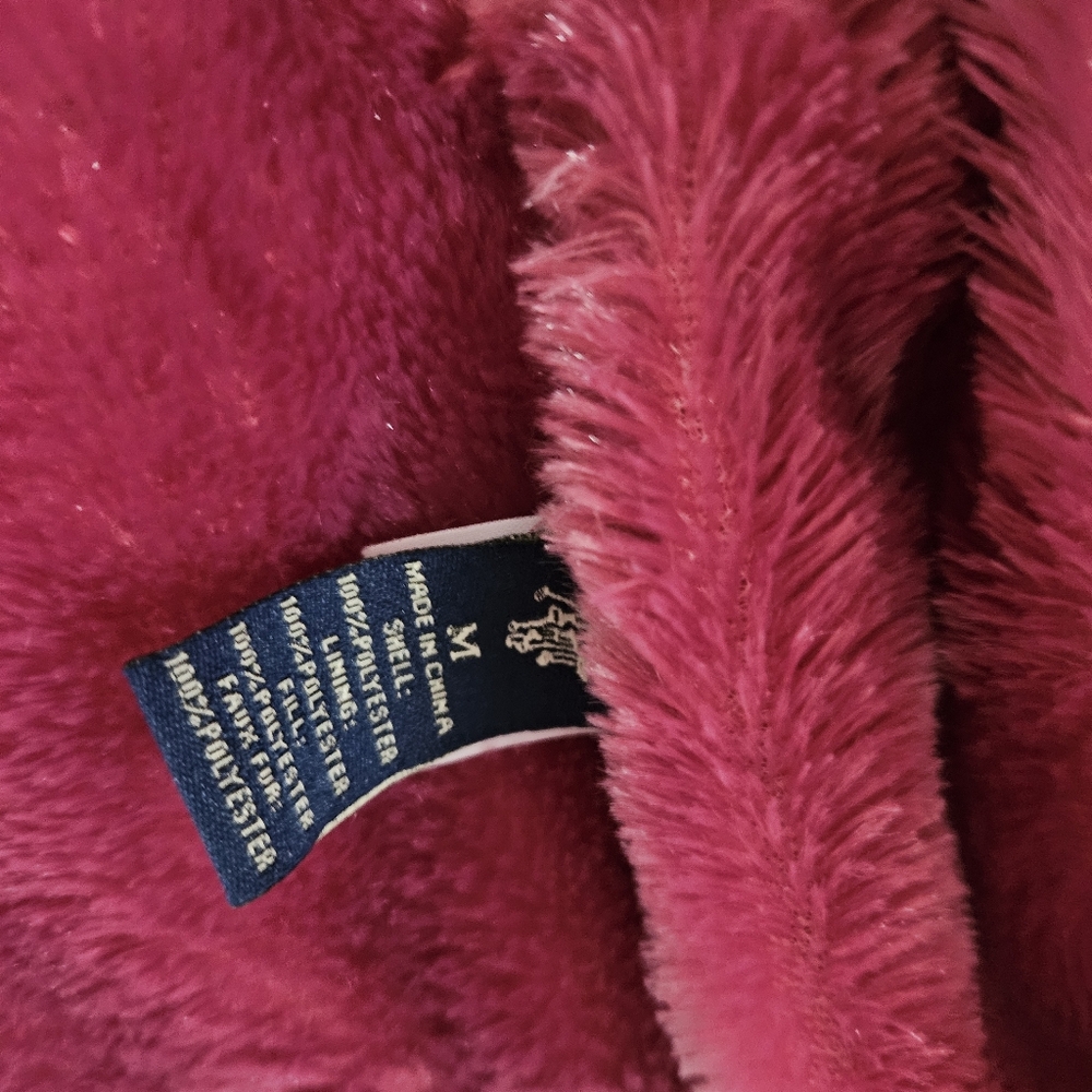 NWOT U.S. Polo ASSN Faux Fur Hooded Puffer Jacket/Coat- Oxford Rose - Picture 12 of 13